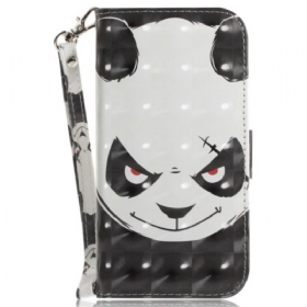 Kožna Futrola Motorola Edge 50 Fusion Ljuta Panda S Remenom