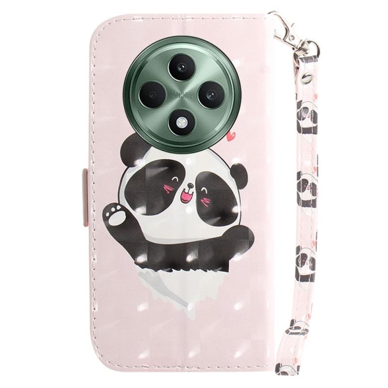 Kožna Futrola Oppo Reno 12f 5g Panda Love With Strap