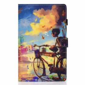 Kožna Futrola Samsung Galaxy Tab A8 (2021) Bicikl Art