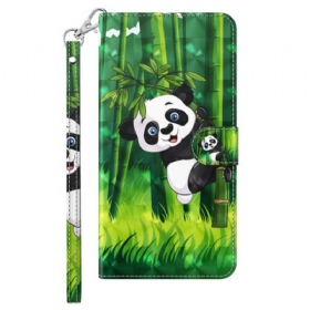 Futrola iPhone 15 Plus 3d Panda Od Bambusa S Remenom