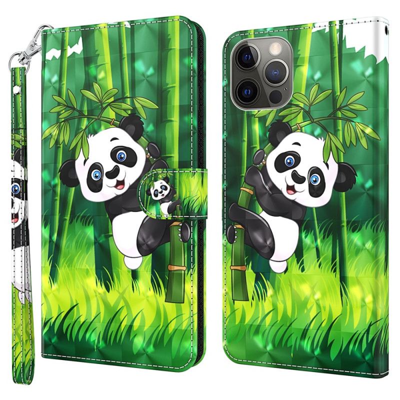 Futrola iPhone 15 Plus 3d Panda Od Bambusa S Remenom