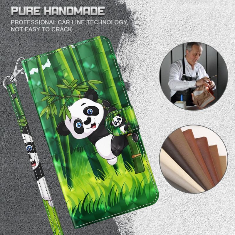 Futrola iPhone 15 Plus 3d Panda Od Bambusa S Remenom