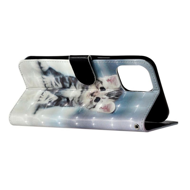 Futrola iPhone 13 Pro Max Kitten Light Spots S Remenom