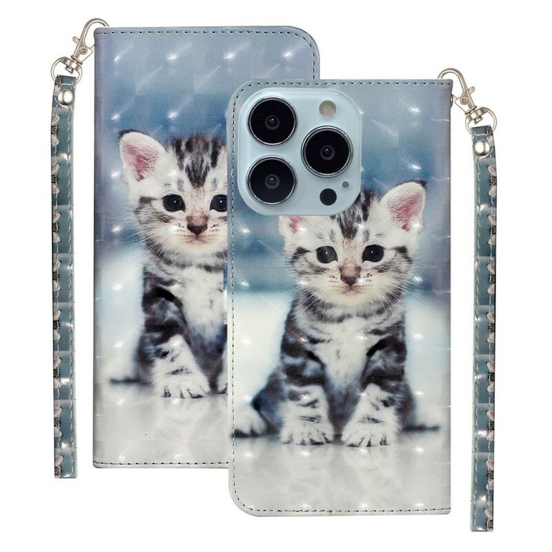 Futrola iPhone 13 Pro Max Kitten Light Spots S Remenom