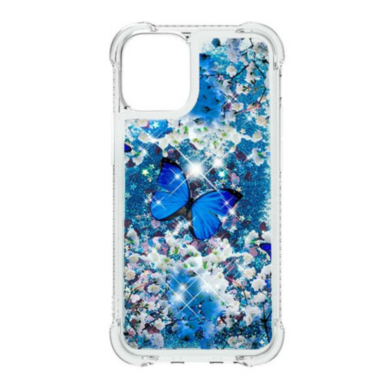 Maskica iPhone 13 Pro Max Svjetlucavi Plavi Leptiri