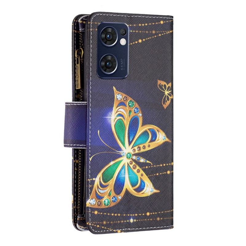 Futrola Oppo Find X5 Lite Royal Butterfly Torbica S Patentnim Zatvaračem