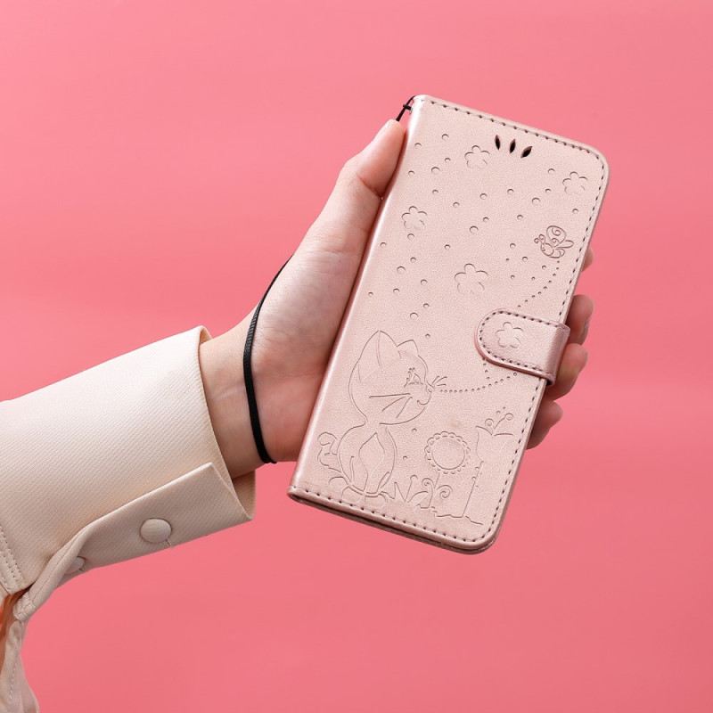 Kožna Futrola Oppo Find X5 Lite Thong Cats And Bees