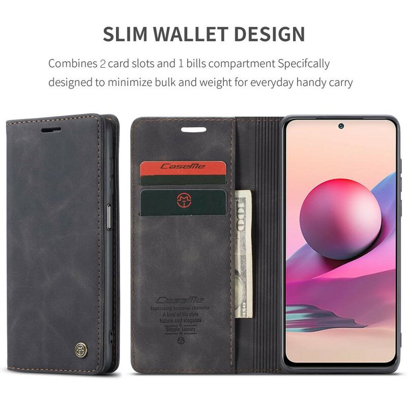 Flip Futrola Xiaomi Redmi Note 10 / 10S Kožna Futrola Caseme Efekt Kože