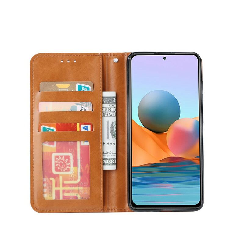 Flip Futrola Xiaomi Redmi Note 10 / 10S Kožna Futrola Držač Kartica Od Umjetne Kože