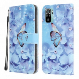 Futrola Xiaomi Redmi Note 10 / 10S Dijamantni Leptiri S Remenom