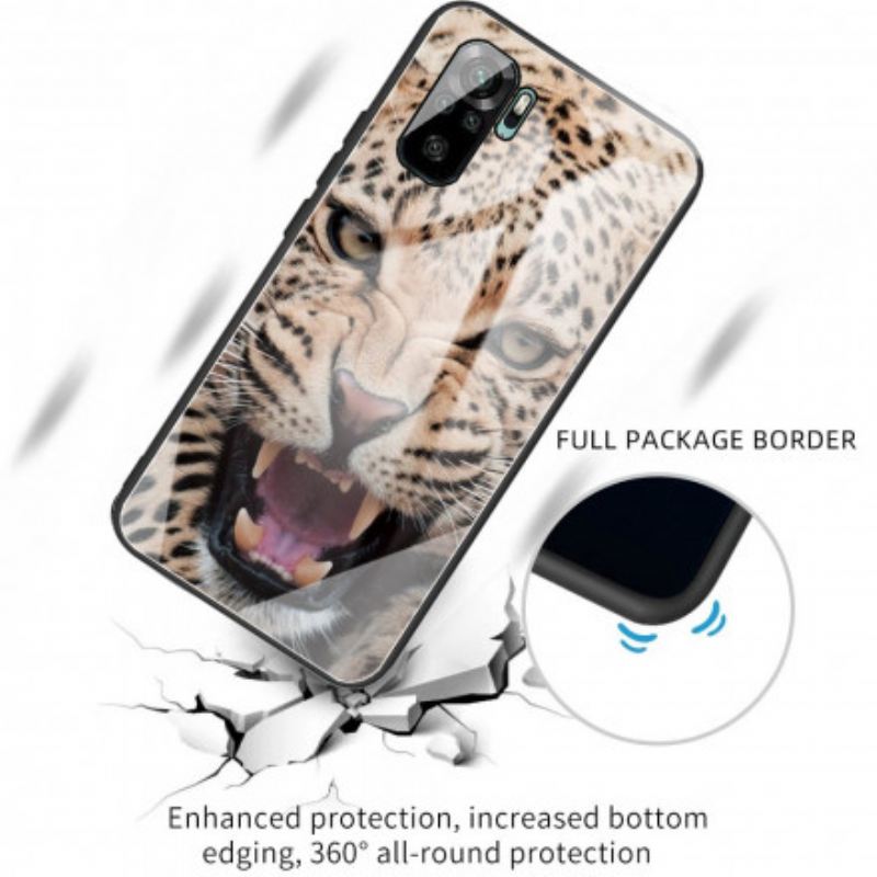 Maskica Xiaomi Redmi Note 10 / 10S Leopard Kaljeno Staklo