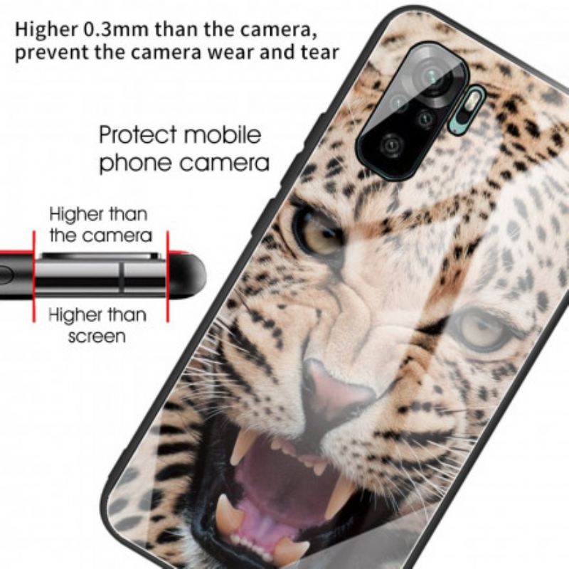 Maskica Xiaomi Redmi Note 10 / 10S Leopard Kaljeno Staklo