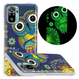 Maskica Xiaomi Redmi Note 10 / 10S Mandala Fluorescentne Sove