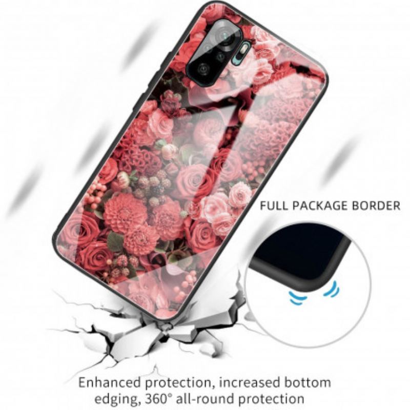 Maskica Xiaomi Redmi Note 10 / 10S Rose Flowers Kaljeno Staklo