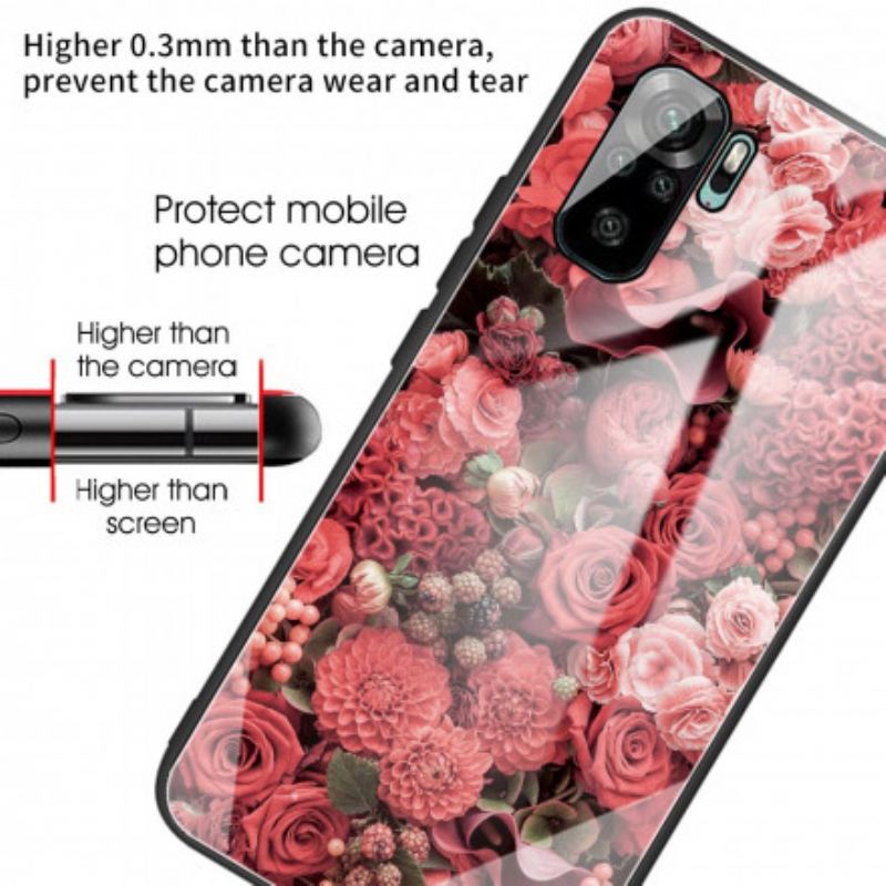 Maskica Xiaomi Redmi Note 10 / 10S Rose Flowers Kaljeno Staklo