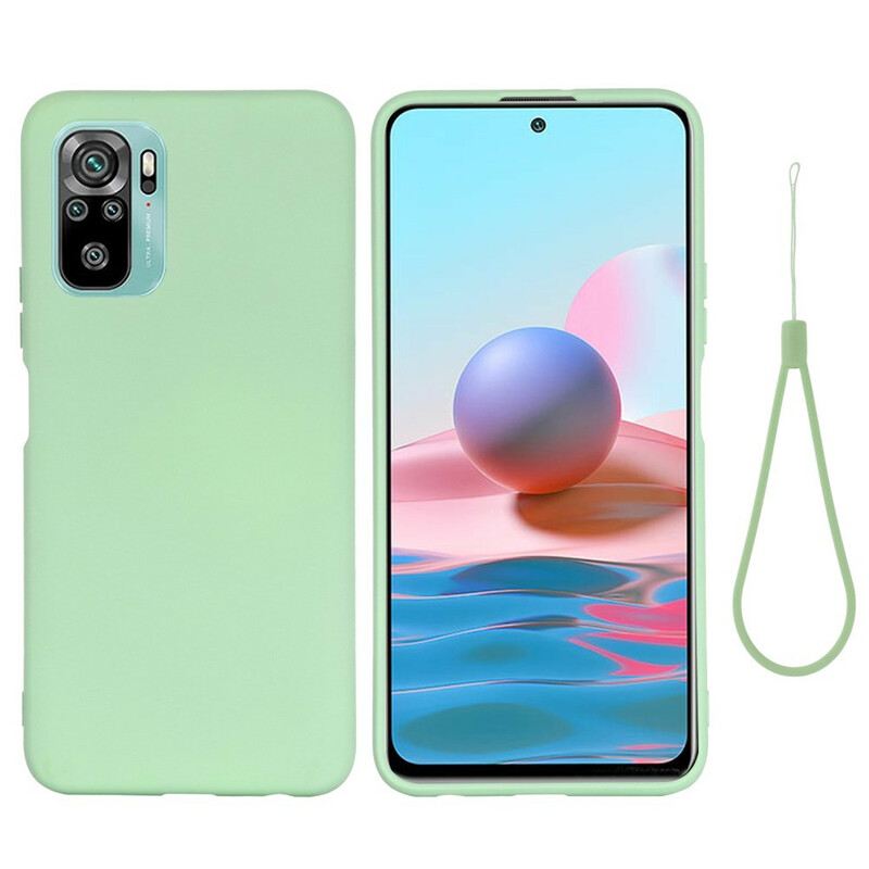 Maskica Xiaomi Redmi Note 10 / 10S Tekući Silikon S Uzicom