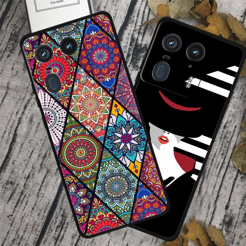 Maskica Motorola Edge 50 Ultra Ljubičasto Lišće