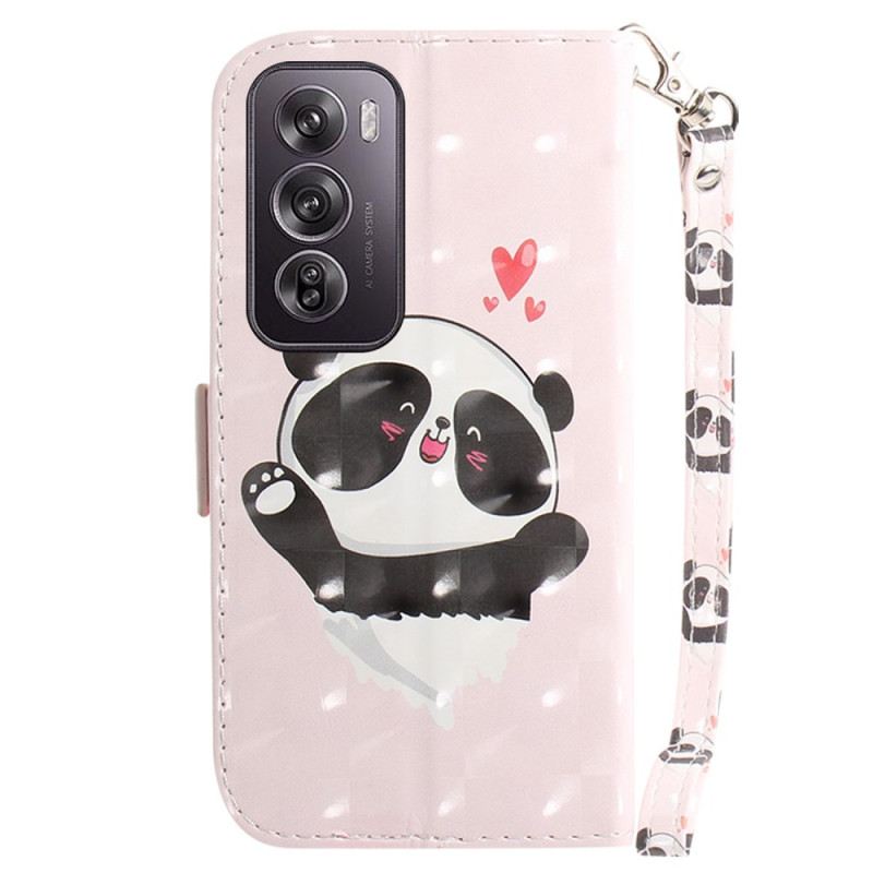 Kožna Futrola Oppo Reno 12 Pro 5g Panda Love With Strap