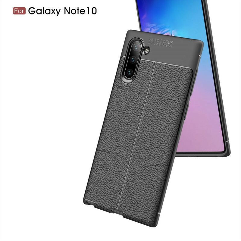 Maskica Samsung Galaxy Note 10 Efekt Dvostruke Linije Litchi Kože