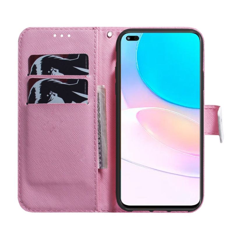 Futrola Huawei Nova 8i Cvijet Dusty Pink