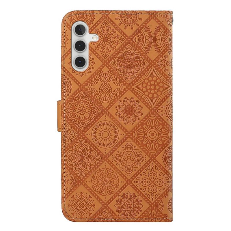 Flip Futrola Samsung Galaxy A15 5g Maskice Za Mobitele Patchwork Mandale S Remenom