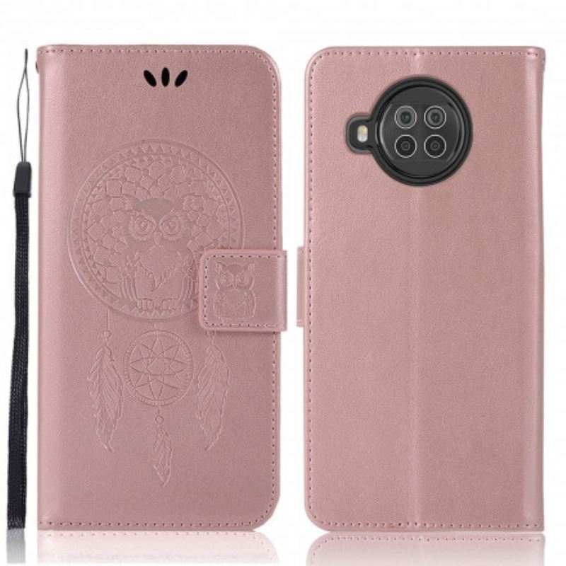 Flip Futrola Xiaomi Redmi Note 9 Pro 5G Sova S Kožnim Efektom Dreamcatcher