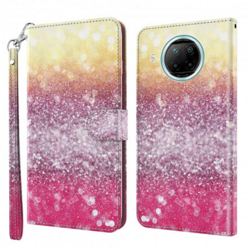 Futrola Xiaomi Redmi Note 9 Pro 5G Light Spot Glitter Magenta