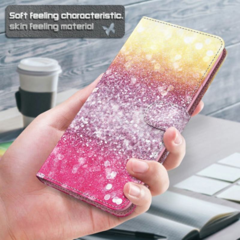 Futrola Xiaomi Redmi Note 9 Pro 5G Light Spot Glitter Magenta