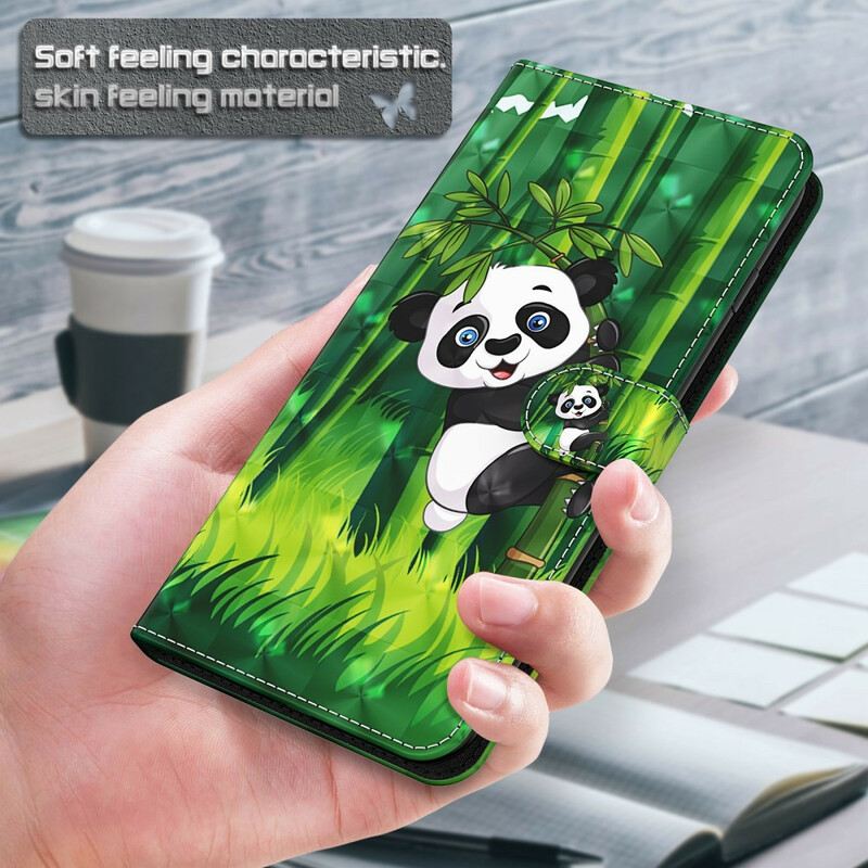 Kožna Futrola Xiaomi Redmi Note 9 Pro 5G Panda I Bambus