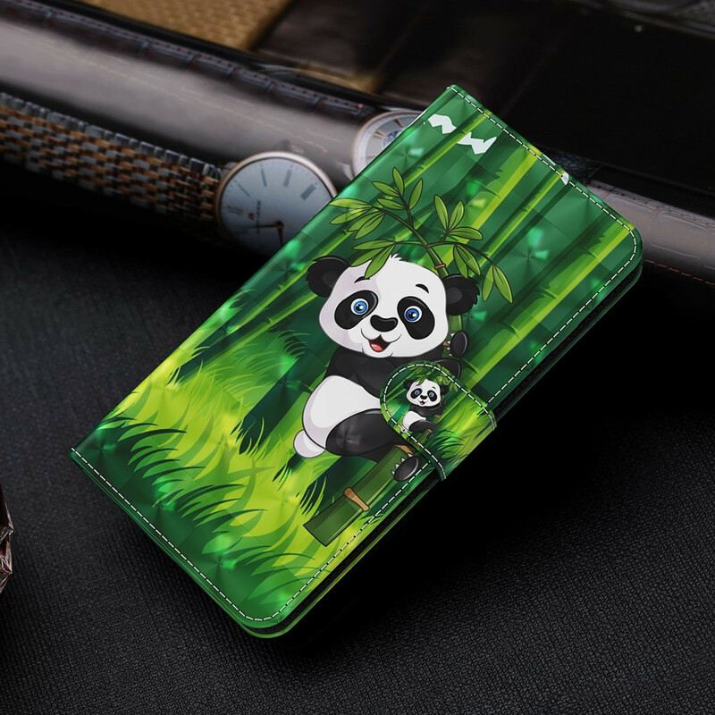 Kožna Futrola Xiaomi Redmi Note 9 Pro 5G Panda I Bambus