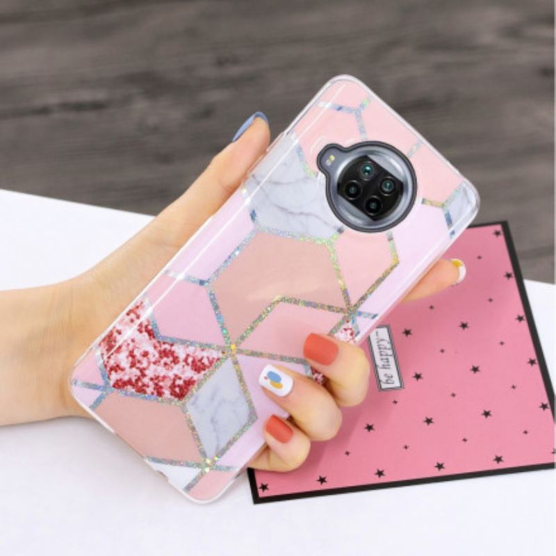 Maskica Xiaomi Redmi Note 9 Pro 5G Glitter Design Mramor