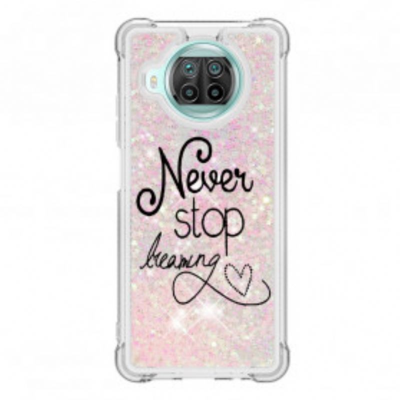 Maskica Xiaomi Redmi Note 9 Pro 5G Never Stop Dreaming Glitter