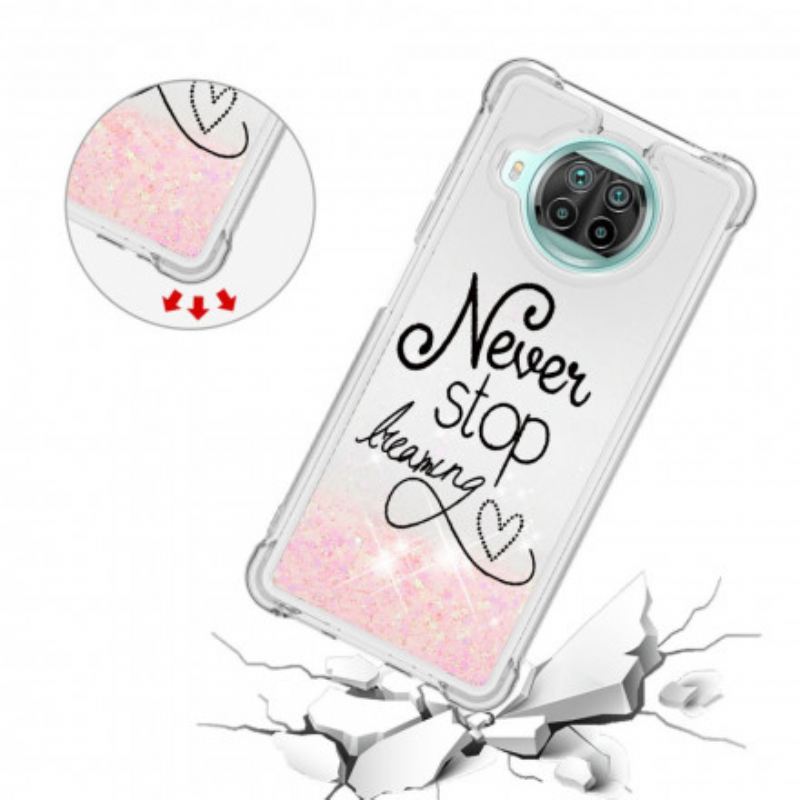 Maskica Xiaomi Redmi Note 9 Pro 5G Never Stop Dreaming Glitter