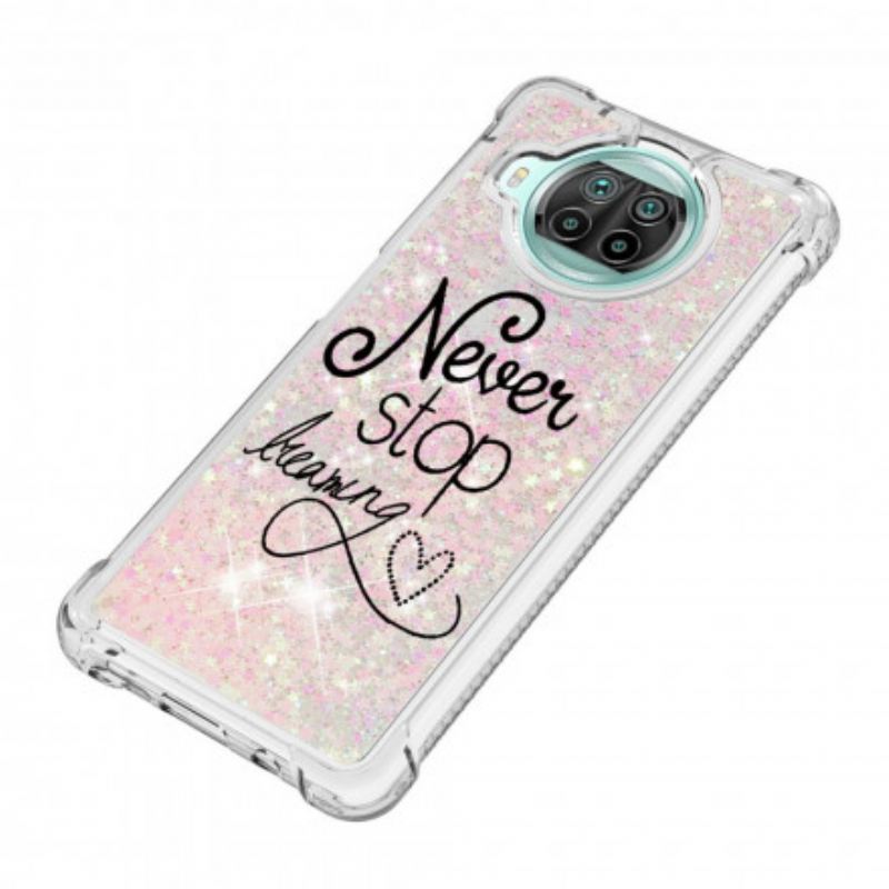 Maskica Xiaomi Redmi Note 9 Pro 5G Never Stop Dreaming Glitter