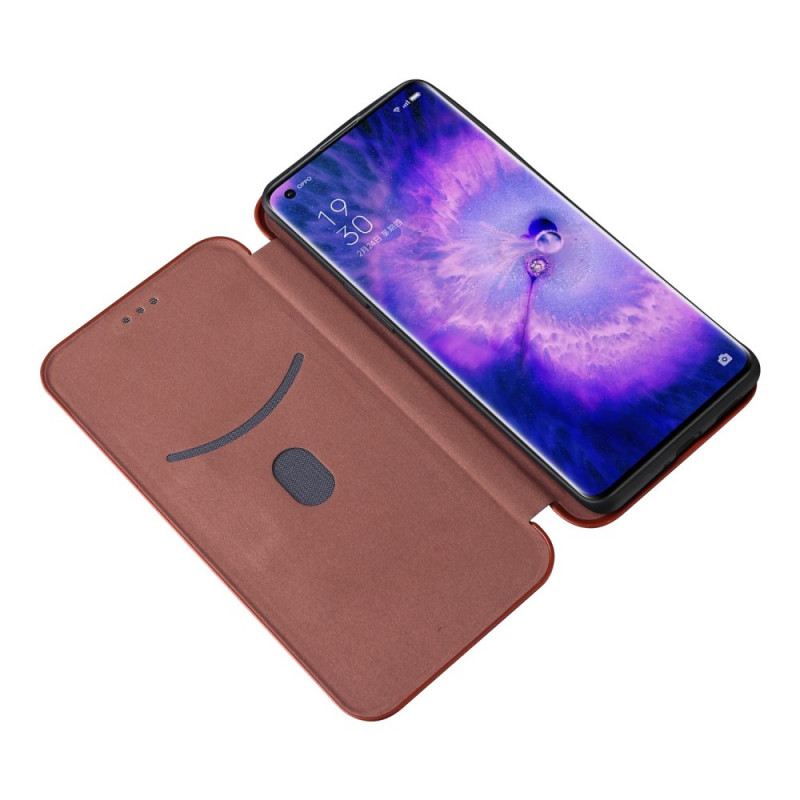 Flip Futrola Oppo Find X5 Kožna Futrola Karbonska Vlakna