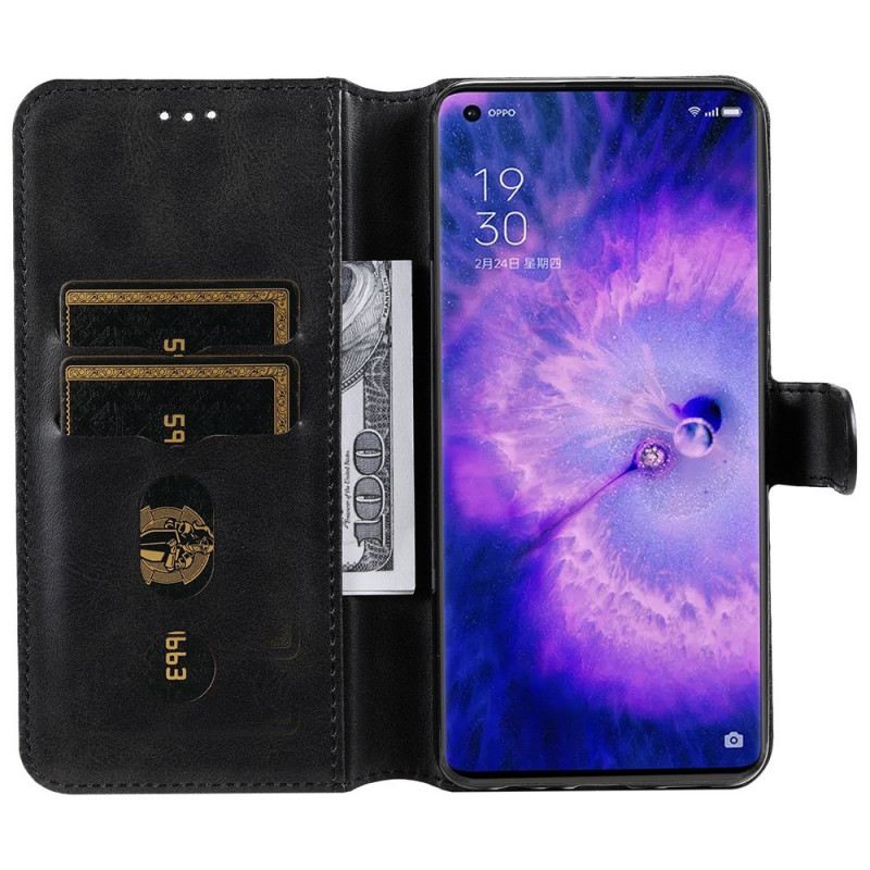 Flip Futrola Oppo Find X5 Kožni Stil