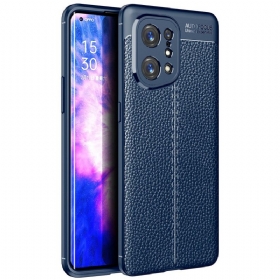 Maskica Oppo Find X5 Leather Effect Litchi Dvostruka Linija