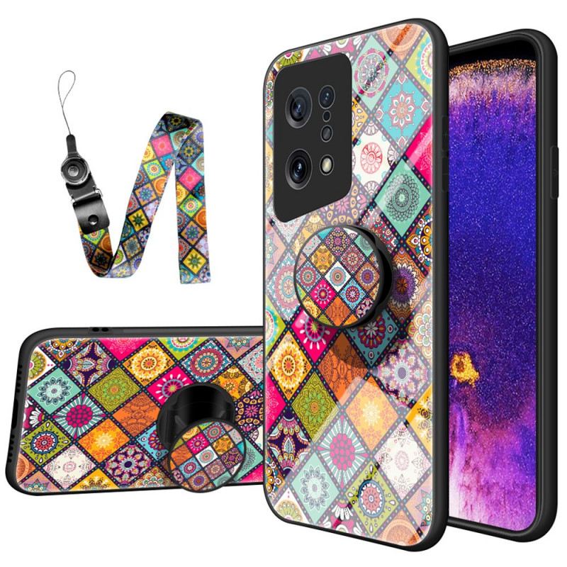 Maskica Oppo Find X5 Patchwork Magnetski Držač