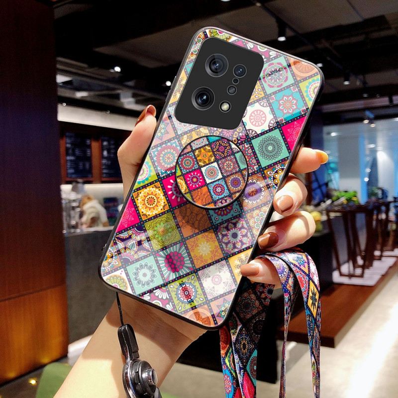 Maskica Oppo Find X5 Patchwork Magnetski Držač