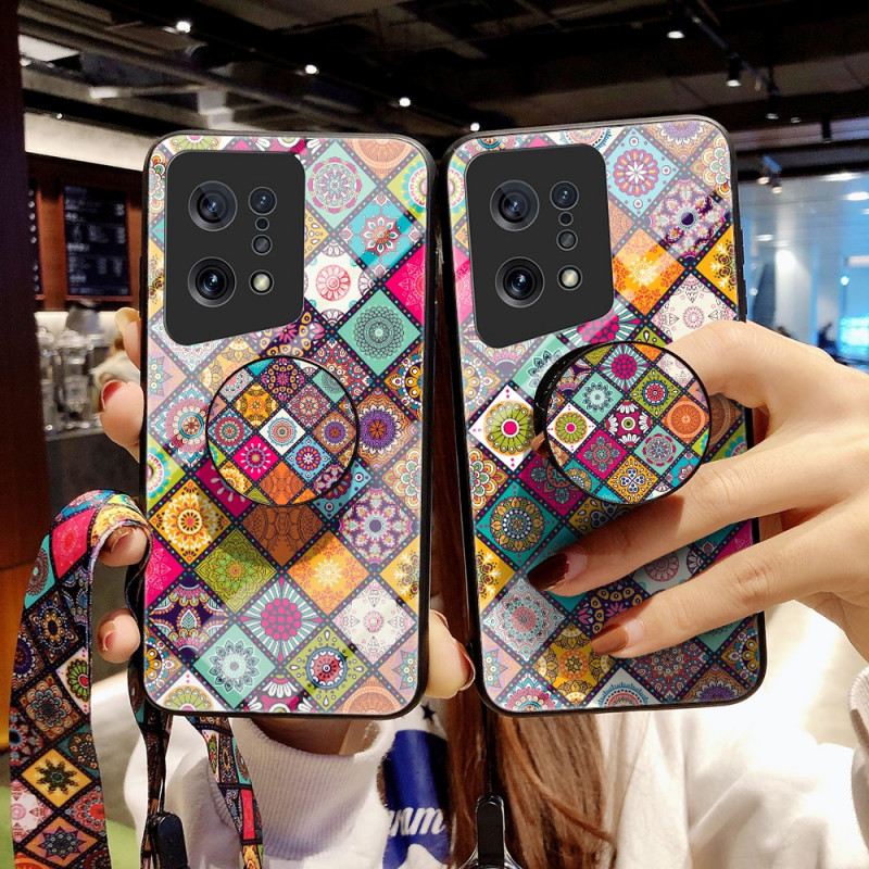 Maskica Oppo Find X5 Patchwork Magnetski Držač