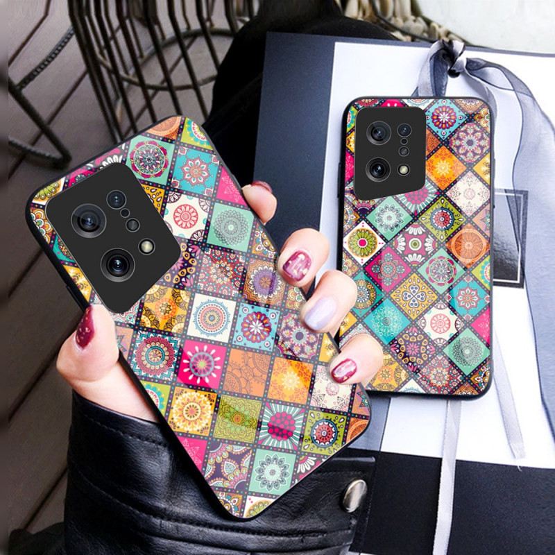 Maskica Oppo Find X5 Patchwork Magnetski Držač