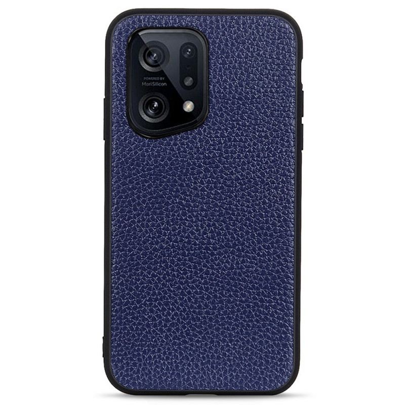 Maskica Oppo Find X5 Prava Litchi Koža