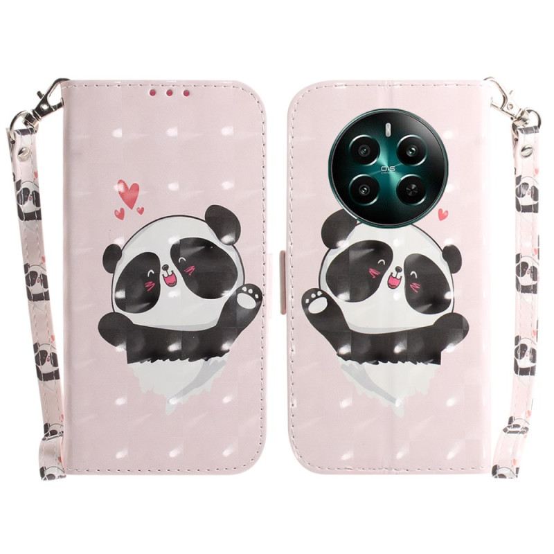 Kožna Futrola Realme 12 Plus 5g Panda Love With Strap