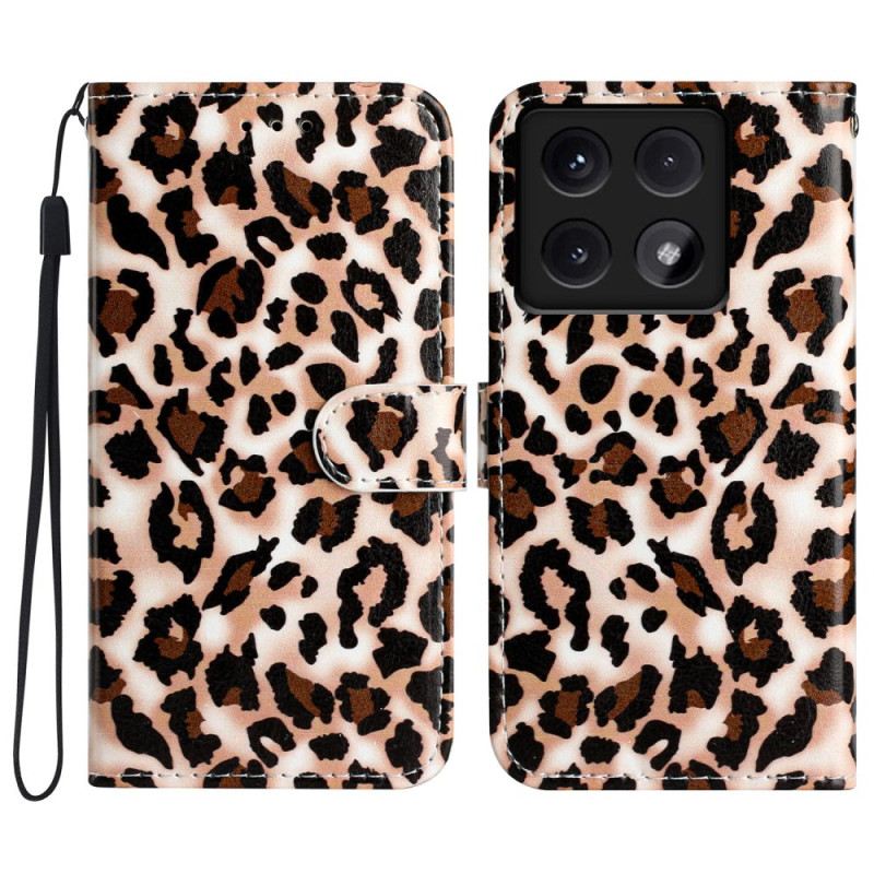 Flip Futrola Xiaomi 14t Maskice Za Mobitele Leopard Print