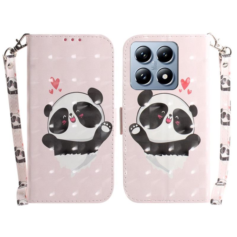 Flip Futrola Xiaomi 14t Maskice Za Mobitele Panda Love With Strap