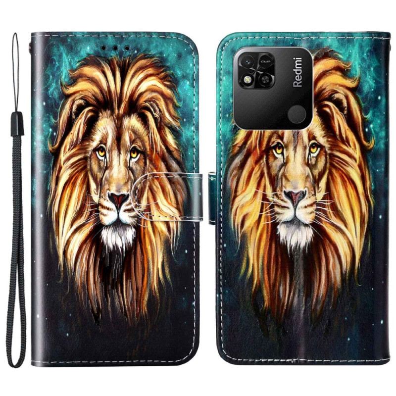 Kožna Futrola Xiaomi Redmi 10A Lanyard Lion