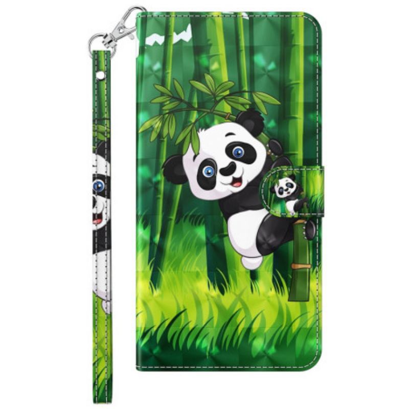 Kožna Futrola Xiaomi Redmi 10A Panda Od Bambusa S Uzicom