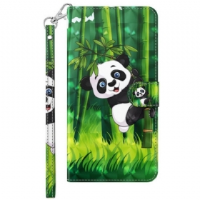 Kožna Futrola Xiaomi Redmi 10A Panda Od Bambusa S Uzicom