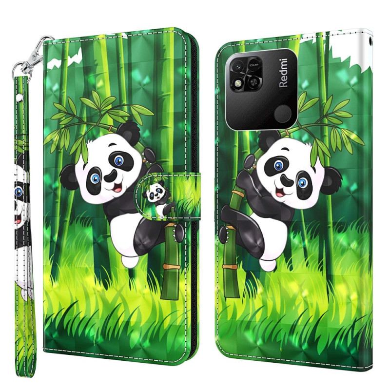 Kožna Futrola Xiaomi Redmi 10A Panda Od Bambusa S Uzicom