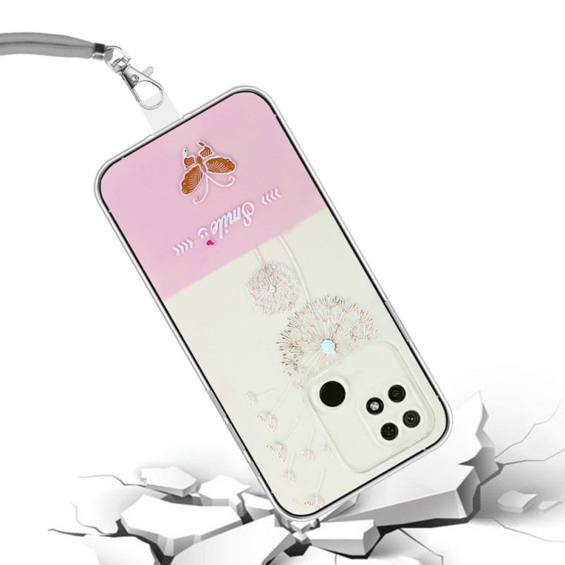 Maskica Xiaomi Redmi 10A Smile Flowers Drawstring